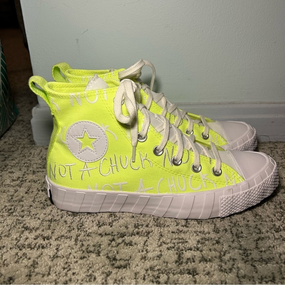 Converse All Stars Not a Chuck UNTI1TL3D Hi Volt Yellow Glow Sneakers Size 6